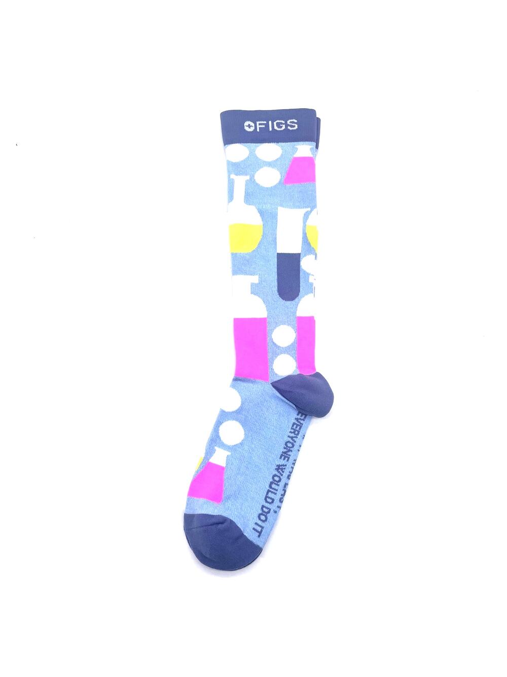1 Pair FIGS Compression  Colorful Socks Size L